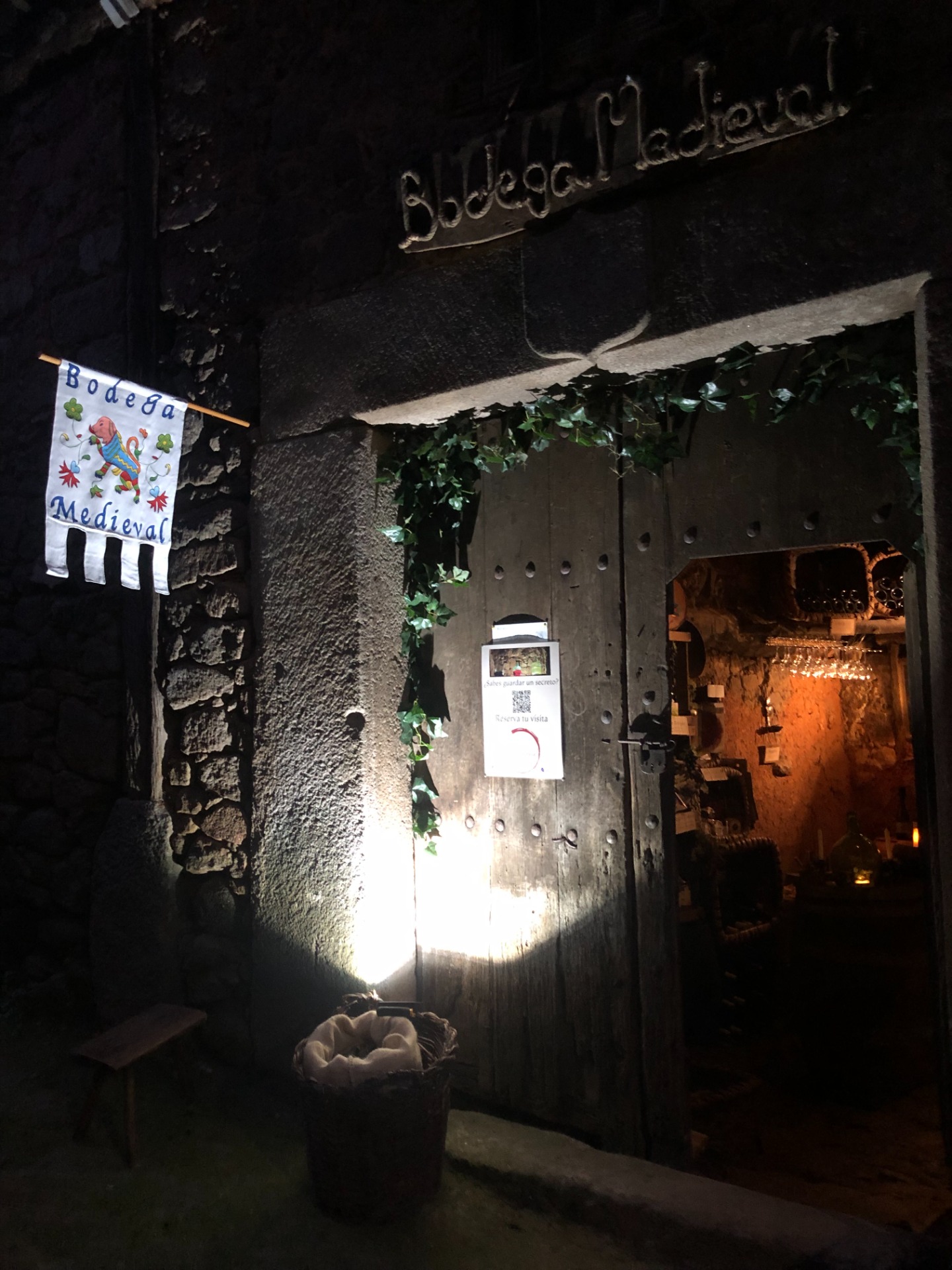 Underground cave cellar, La Bodega Medieval.